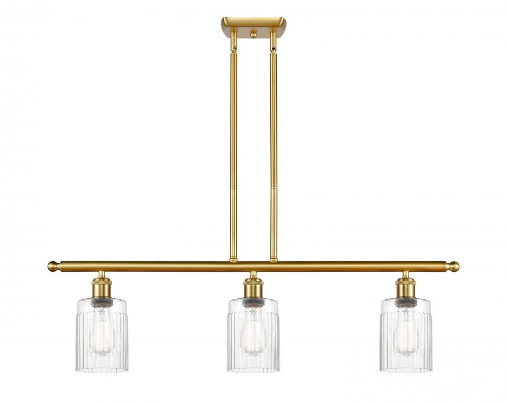 Hadley - 3 Light - 36 inch - Satin Gold - Stem hung - Island Light