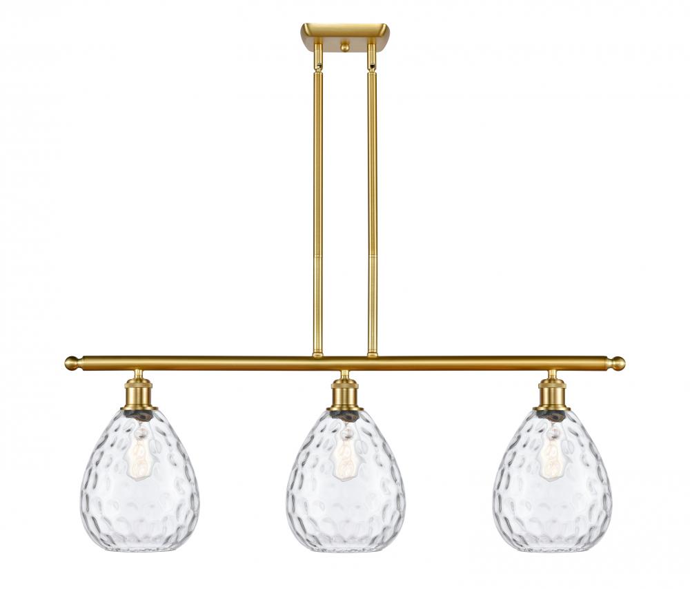 Waverly - 3 Light - 36 inch - Satin Gold - Stem hung - Island Light
