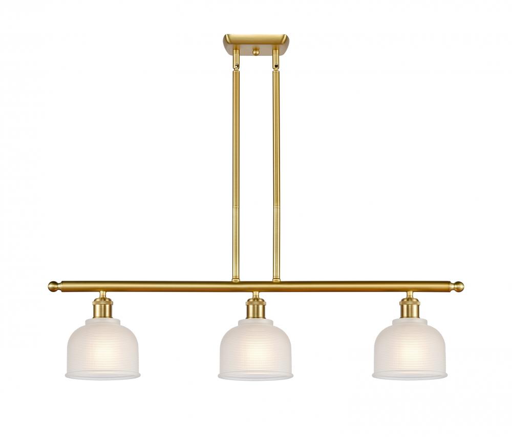 Dayton - 3 Light - 36 inch - Satin Gold - Stem hung - Island Light