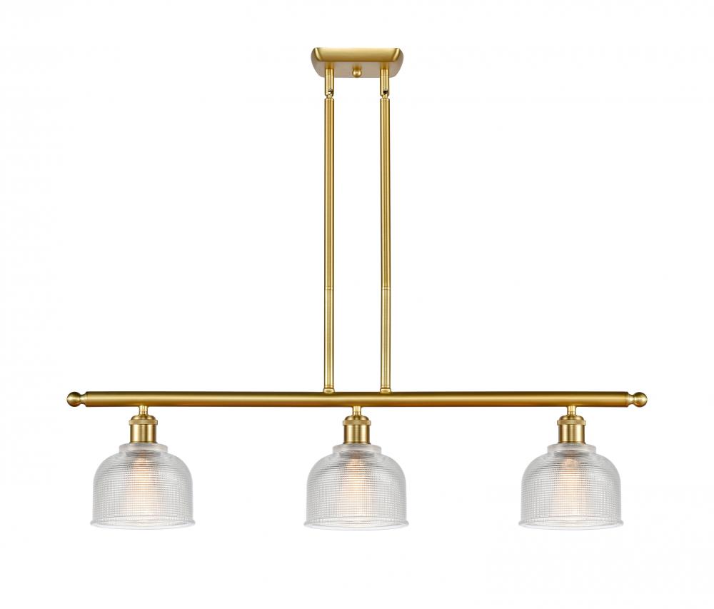 Dayton - 3 Light - 36 inch - Satin Gold - Stem hung - Island Light