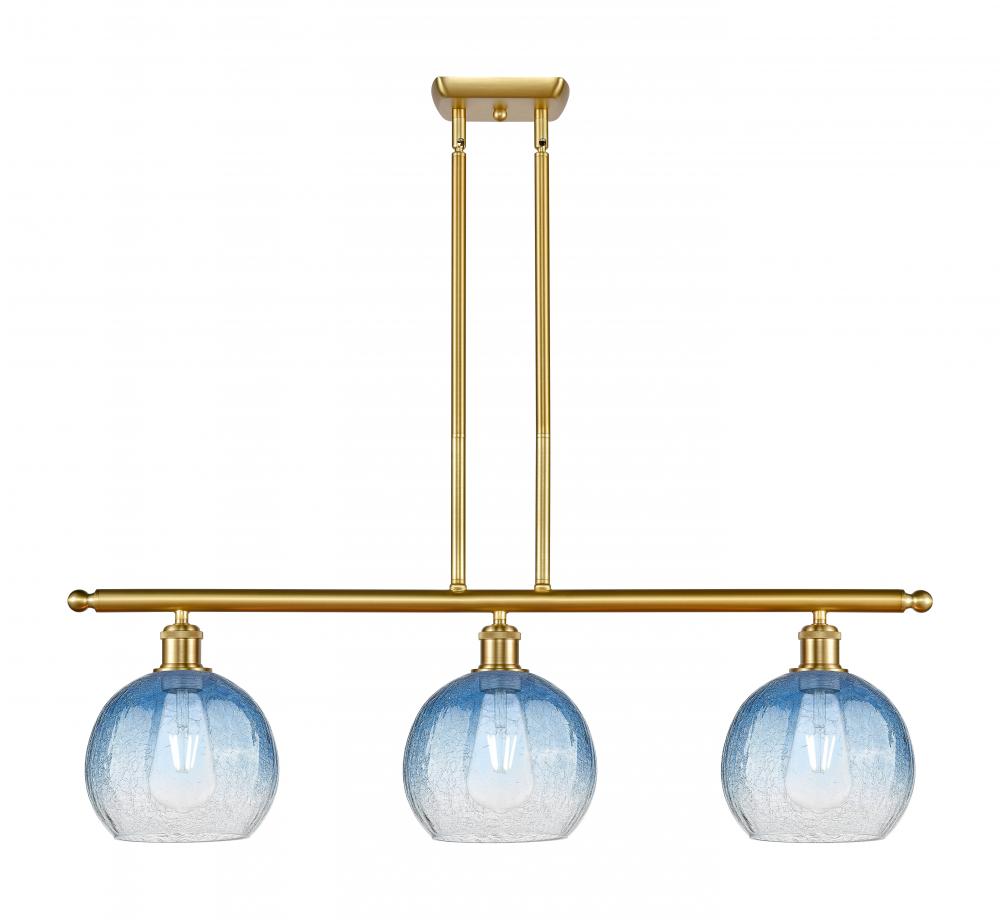 Brookhaven Globe - 3 Light - 36 inch - Satin Gold - Stem Hung - Island Light