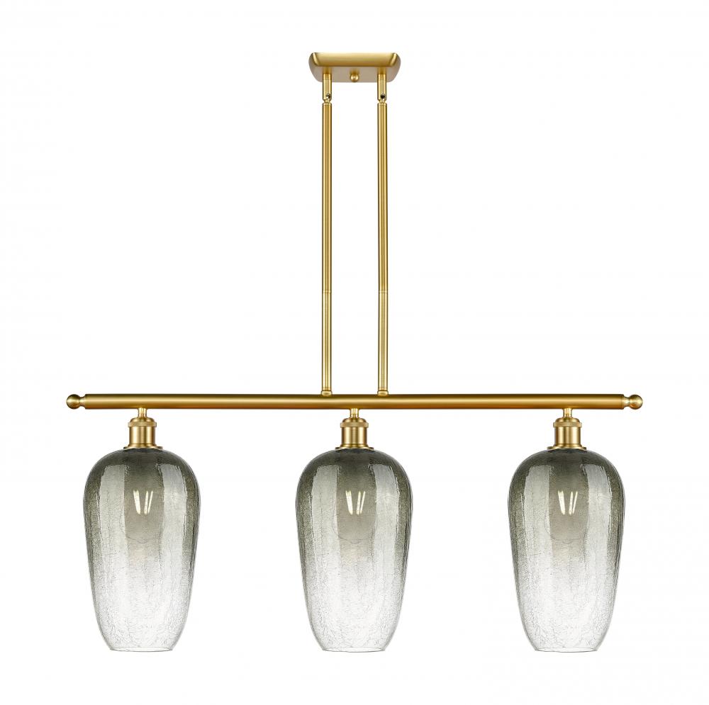 Brookhaven Flute - 3 Light - 36 inch - Satin Gold - Stem Hung - Island Light