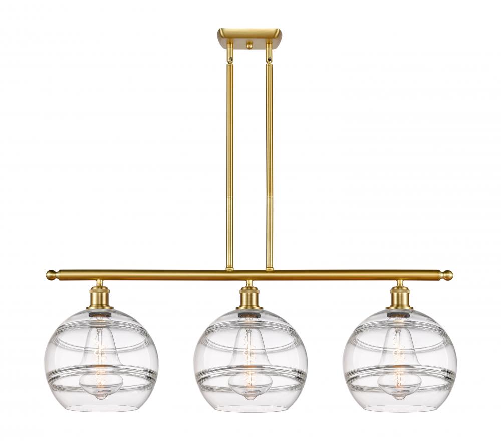 Rochester - 3 Light - 37 inch - Satin Gold - Stem hung - Island Light
