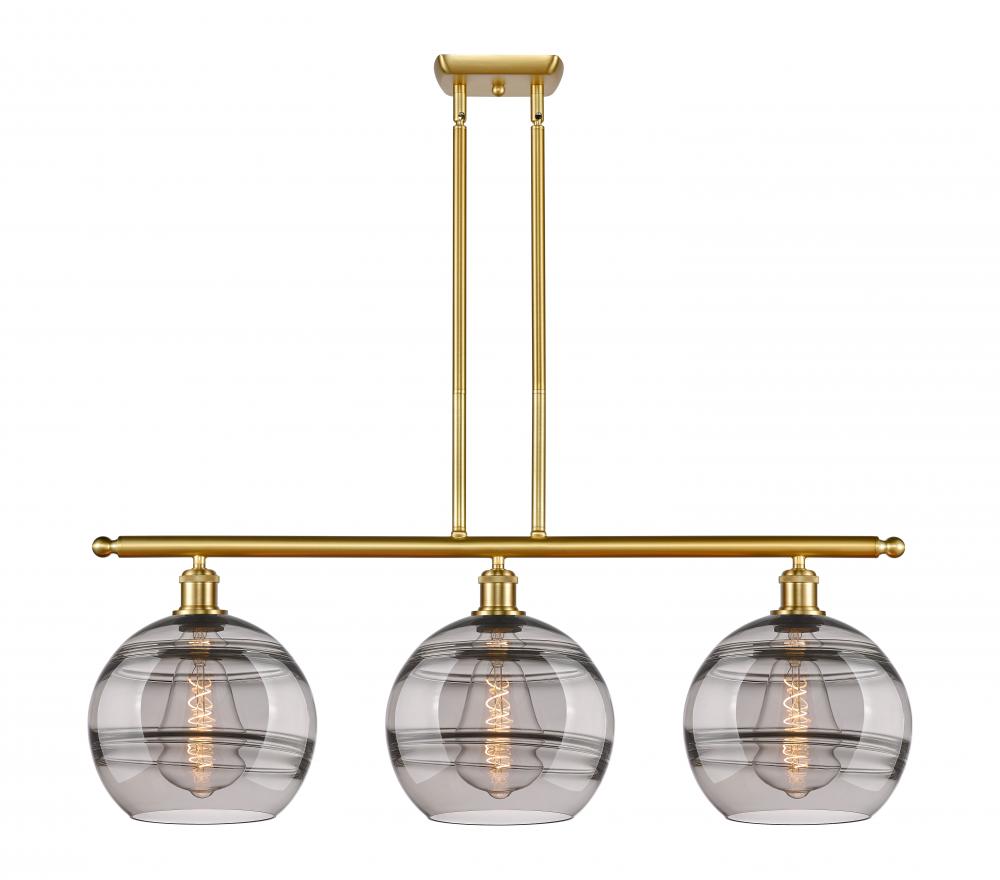 Rochester - 3 Light - 37 inch - Satin Gold - Stem hung - Island Light