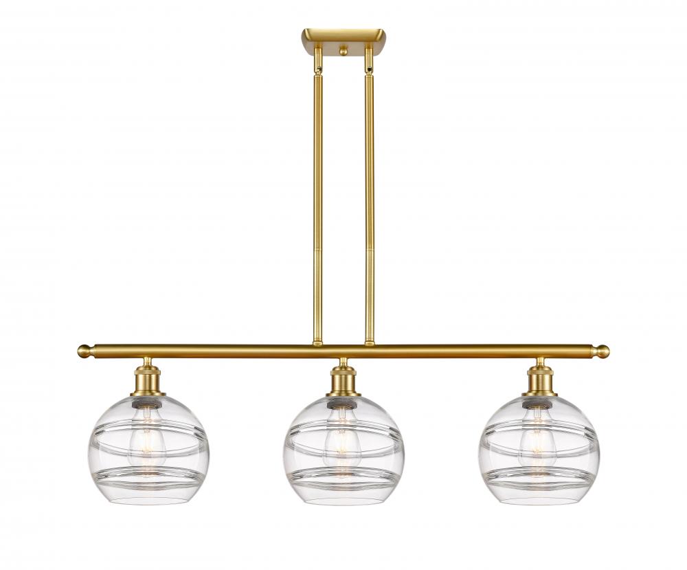 Rochester - 3 Light - 36 inch - Satin Gold - Stem hung - Island Light