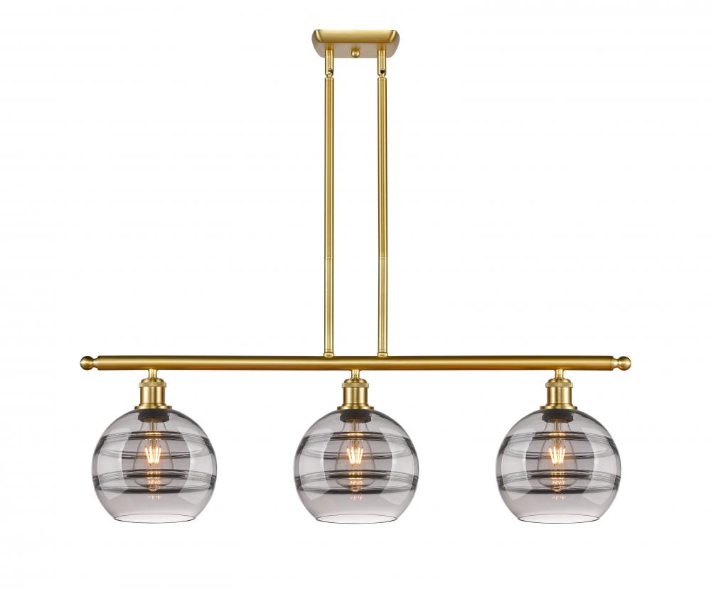 Rochester - 3 Light - 36 inch - Satin Gold - Stem hung - Island Light