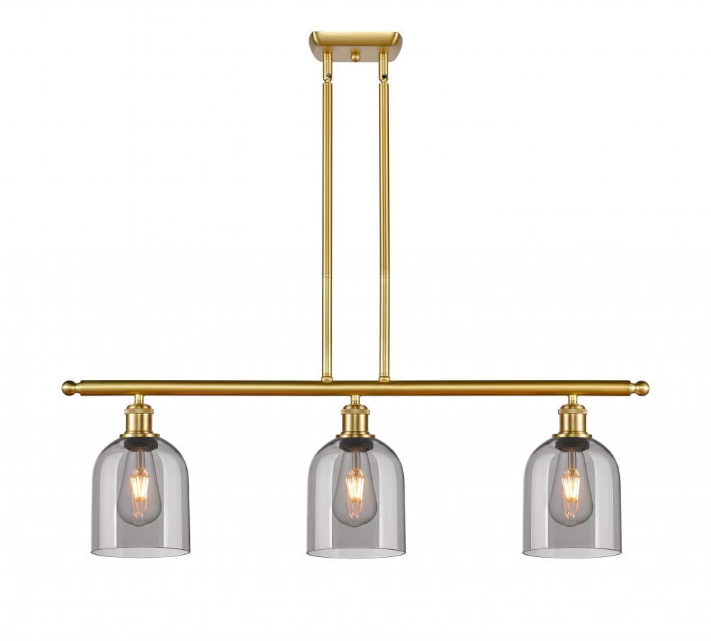 Bella - 3 Light - 36 inch - Satin Gold - Stem hung - Island Light