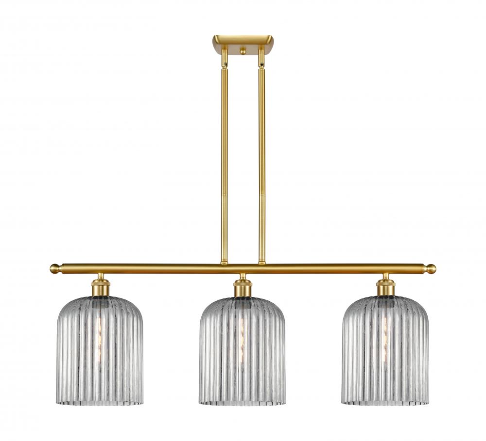 Bridal Veil - 3 Light - 36 inch - Satin Gold - Stem hung - Island Light