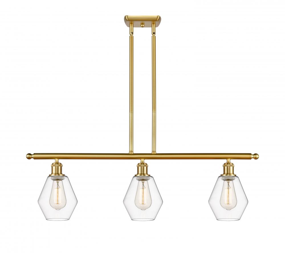 Cindyrella - 3 Light - 36 inch - Satin Gold - Stem hung - Island Light