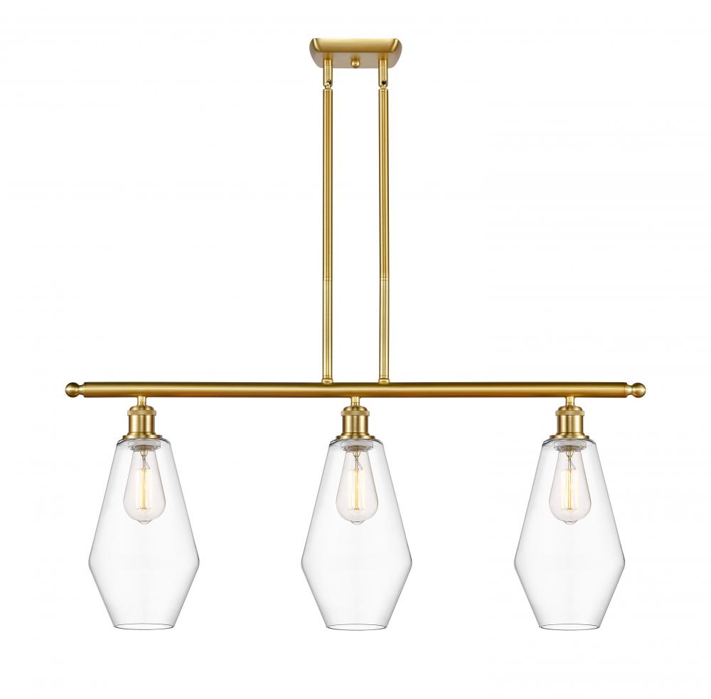 Cindyrella - 3 Light - 36 inch - Satin Gold - Stem hung - Island Light