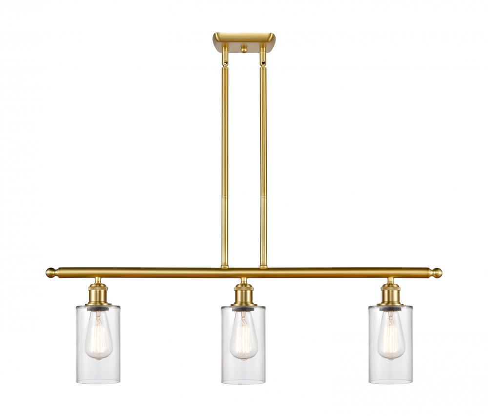 Clymer - 3 Light - 36 inch - Satin Gold - Stem hung - Island Light