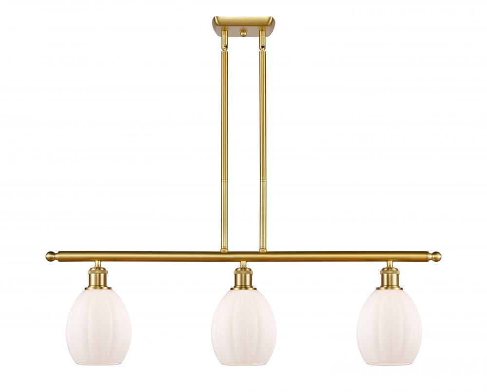 Eaton - 3 Light - 36 inch - Satin Gold - Stem hung - Island Light