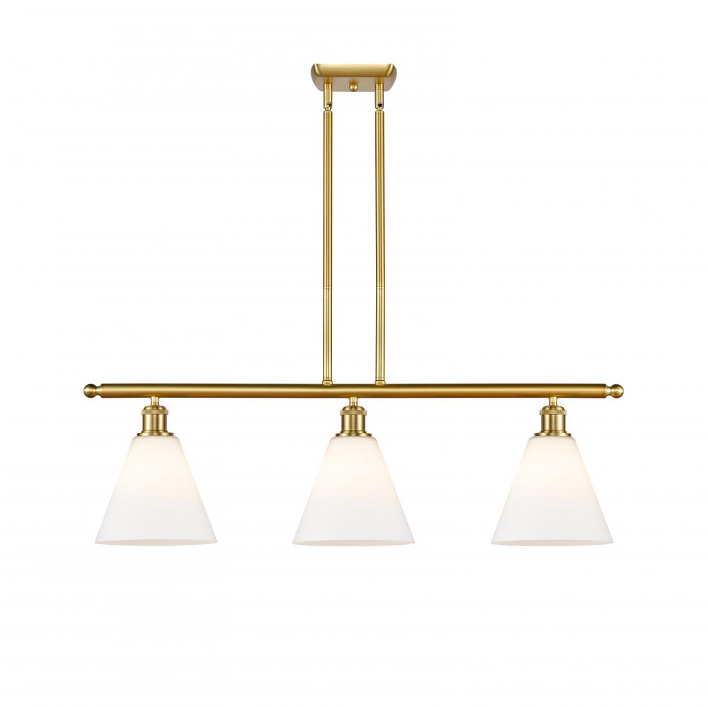 Berkshire - 3 Light - 36 inch - Satin Gold - Stem hung - Island Light