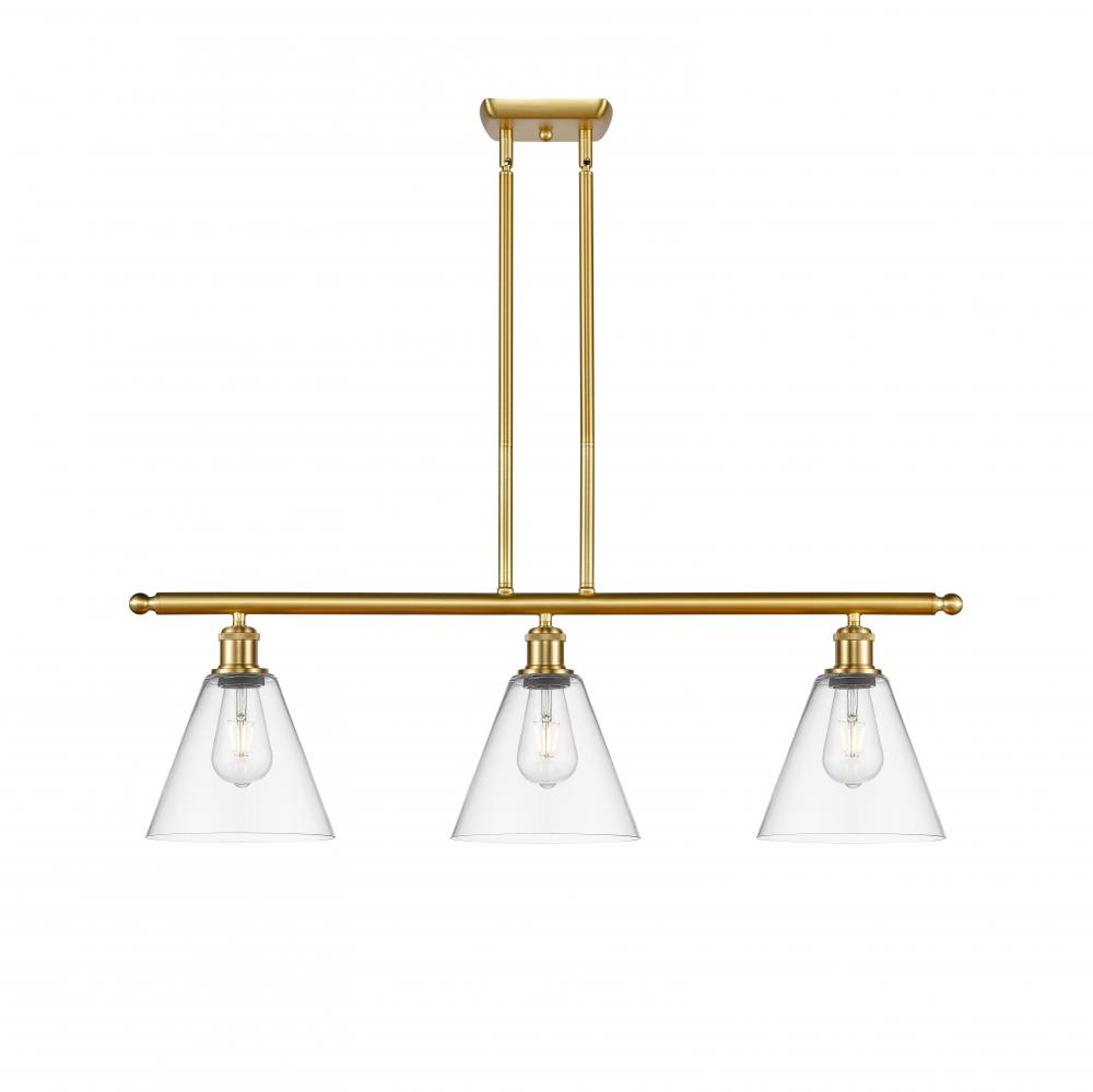Berkshire - 3 Light - 36 inch - Satin Gold - Stem hung - Island Light