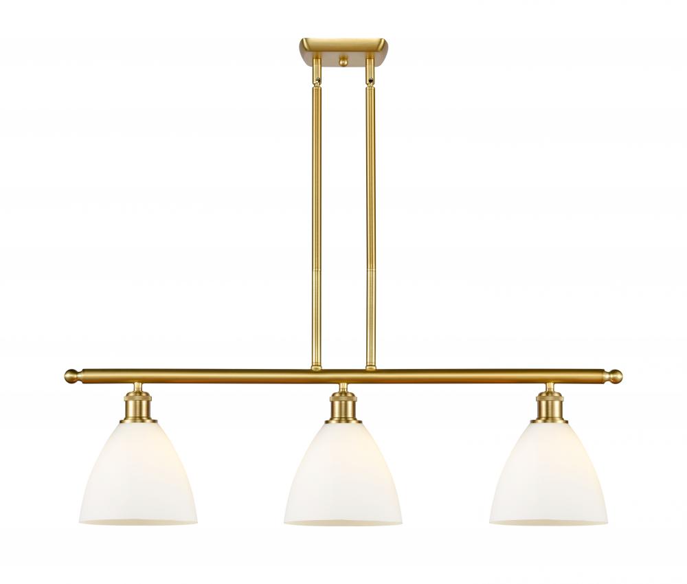 Bristol - 3 Light - 36 inch - Satin Gold - Stem hung - Island Light