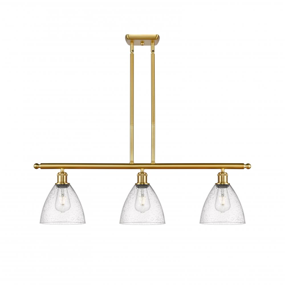 Bristol - 3 Light - 36 inch - Satin Gold - Stem hung - Island Light