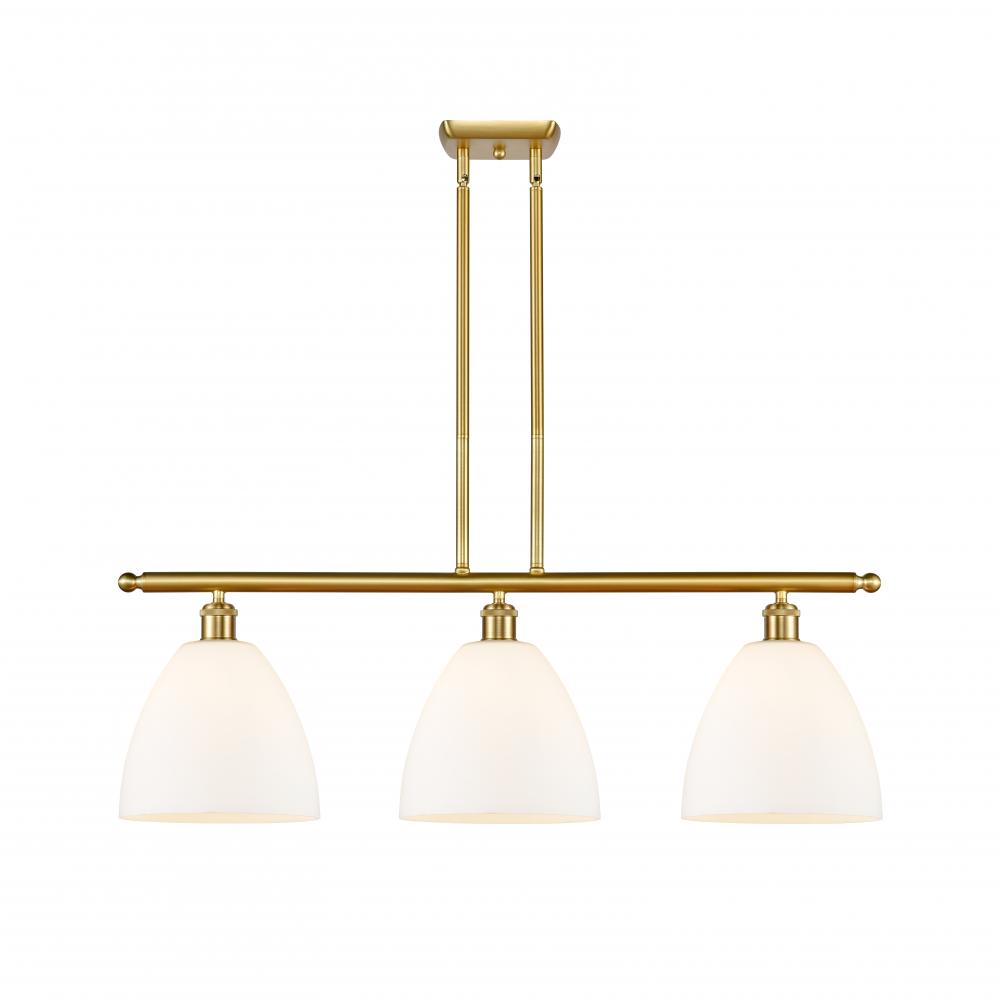 Bristol - 3 Light - 36 inch - Satin Gold - Stem hung - Island Light