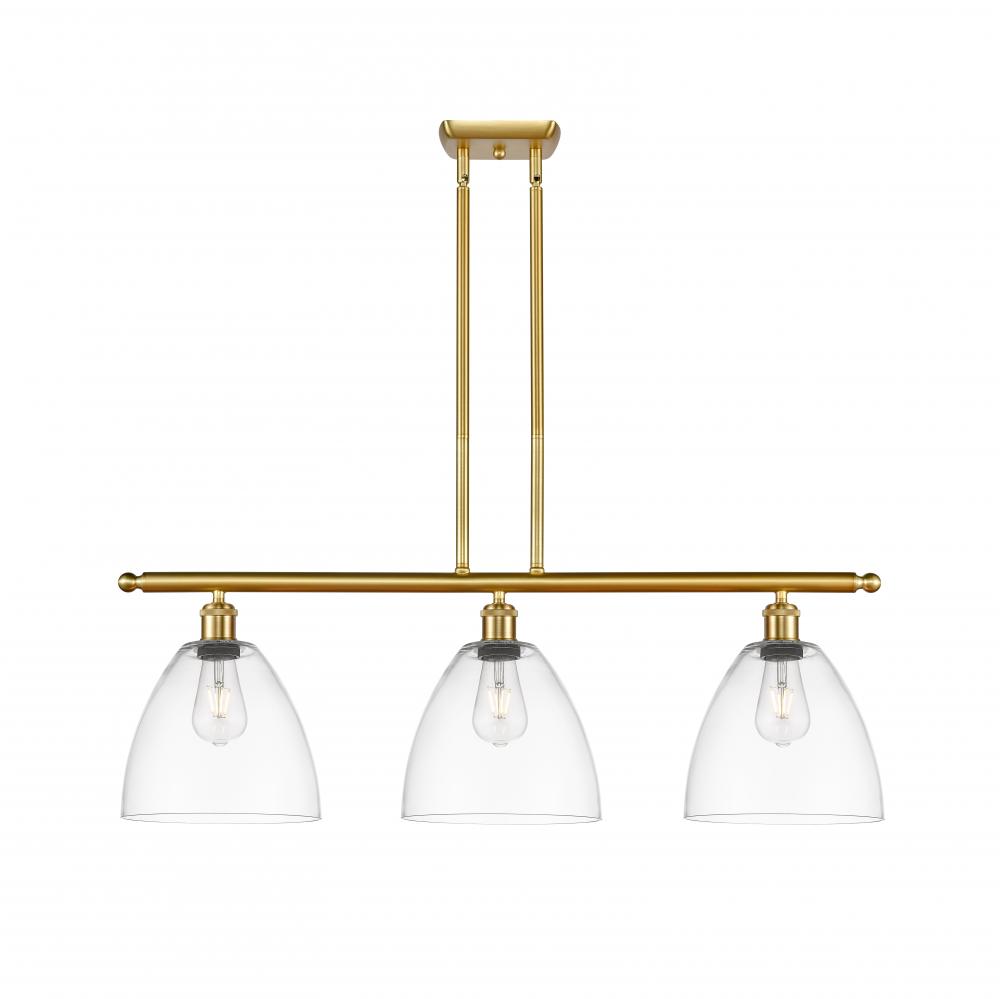Bristol - 3 Light - 36 inch - Satin Gold - Stem hung - Island Light