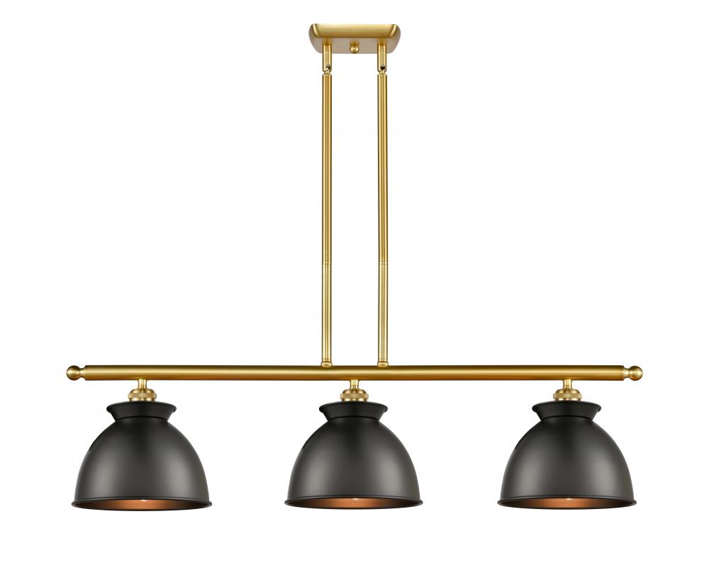 Adirondack - 3 Light - 36 inch - Satin Gold - Stem hung - Island Light