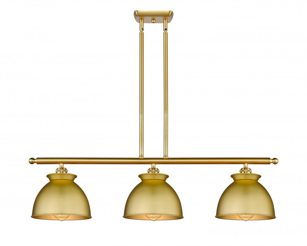 Adirondack - 3 Light - 36 inch - Satin Gold - Stem hung - Island Light