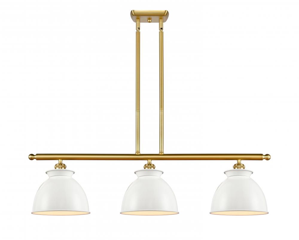 Adirondack - 3 Light - 36 inch - Satin Gold - Stem hung - Island Light