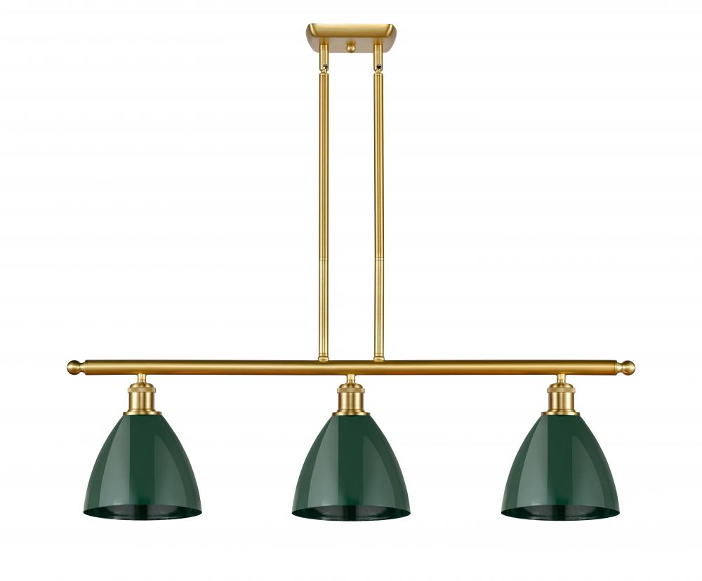 Plymouth - 3 Light - 36 inch - Satin Gold - Stem hung - Island Light