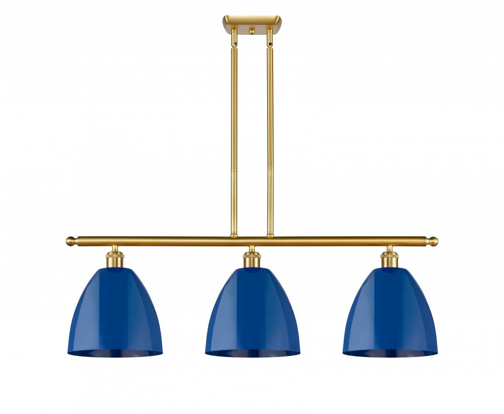 Plymouth - 3 Light - 36 inch - Satin Gold - Stem hung - Island Light