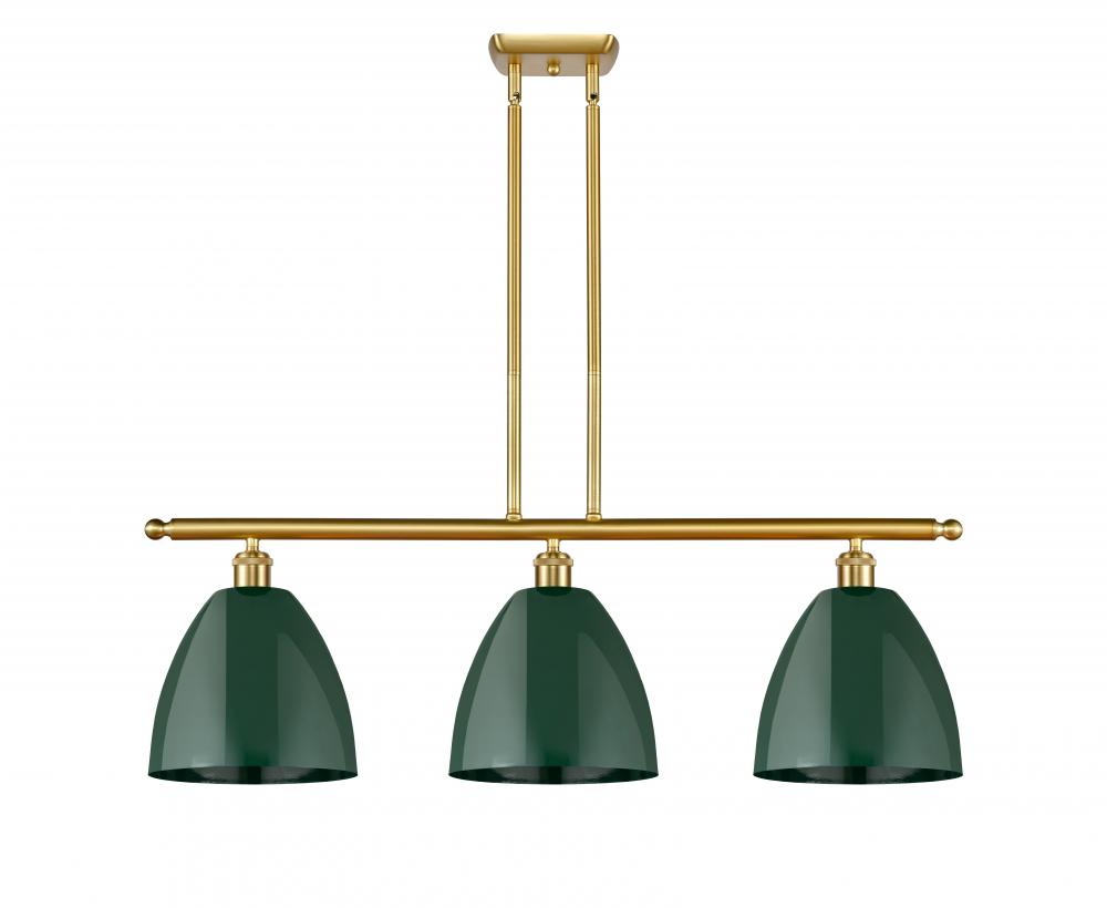 Plymouth - 3 Light - 36 inch - Satin Gold - Stem hung - Island Light