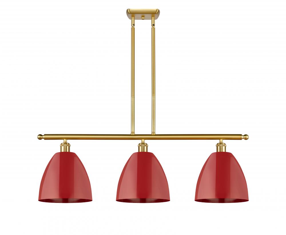 Plymouth - 3 Light - 36 inch - Satin Gold - Stem hung - Island Light