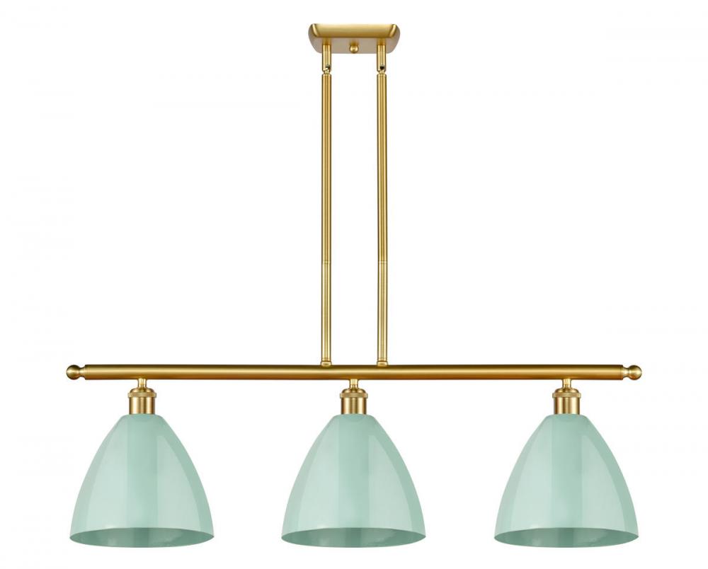 Plymouth - 3 Light - 36 inch - Satin Gold - Stem hung - Island Light