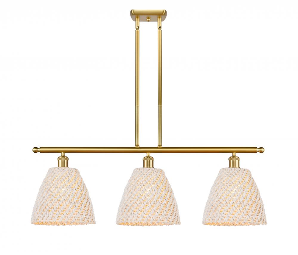 Bristol Natural - 3 Light - 36 inch - Satin Gold - Stem Hung - Island Light