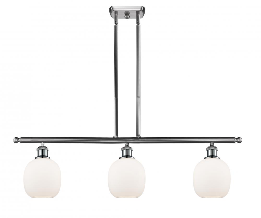 Belfast - 3 Light - 36 inch - Brushed Satin Nickel - Stem hung - Island Light