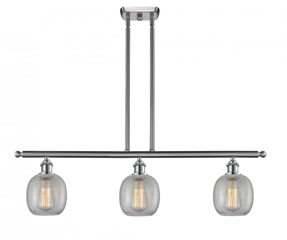 Belfast - 3 Light - 36 inch - Brushed Satin Nickel - Stem hung - Island Light