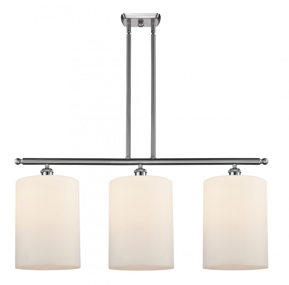 Cobbleskill - 3 Light - 36 inch - Brushed Satin Nickel - Stem hung - Island Light