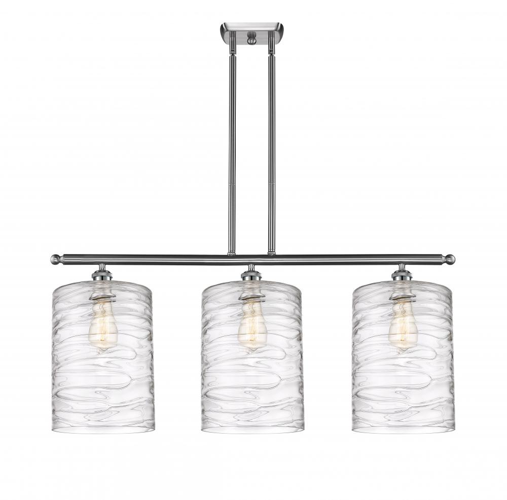 Cobbleskill - 3 Light - 36 inch - Brushed Satin Nickel - Stem hung - Island Light
