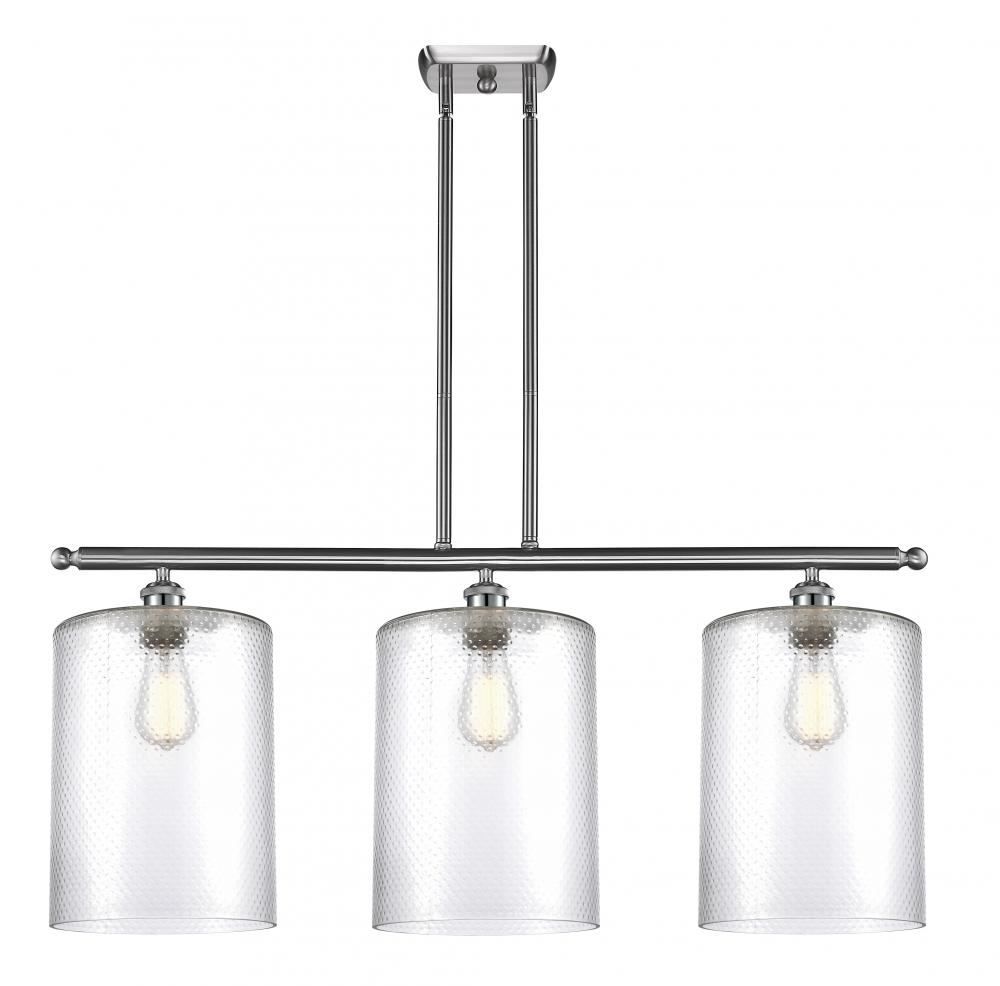 Cobbleskill - 3 Light - 36 inch - Brushed Satin Nickel - Stem hung - Island Light