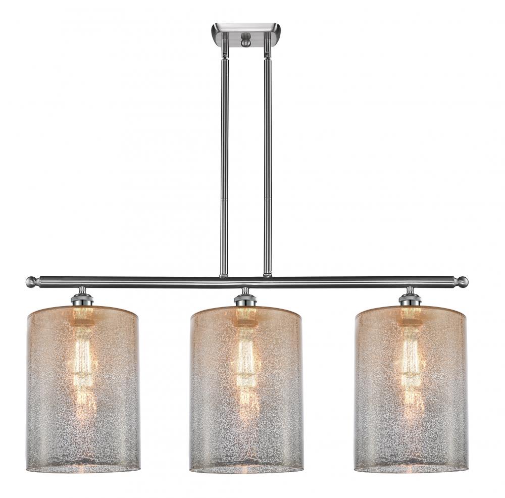 Cobbleskill - 3 Light - 36 inch - Brushed Satin Nickel - Stem hung - Island Light