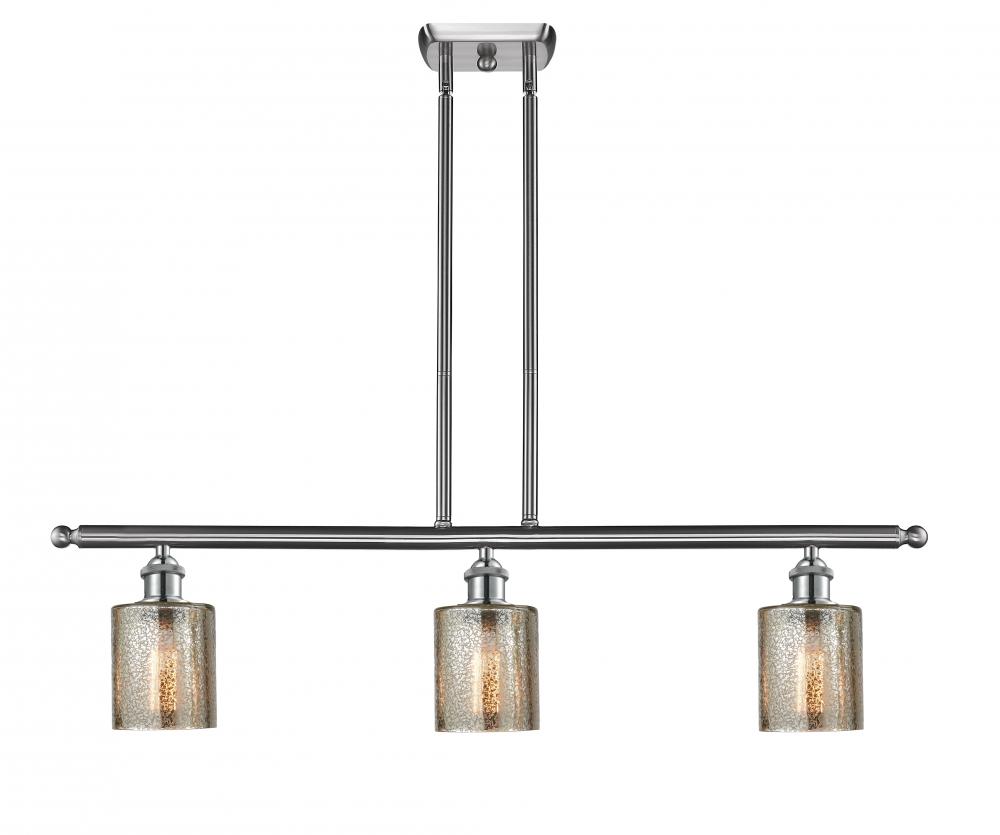 Cobbleskill - 3 Light - 36 inch - Brushed Satin Nickel - Stem hung - Island Light