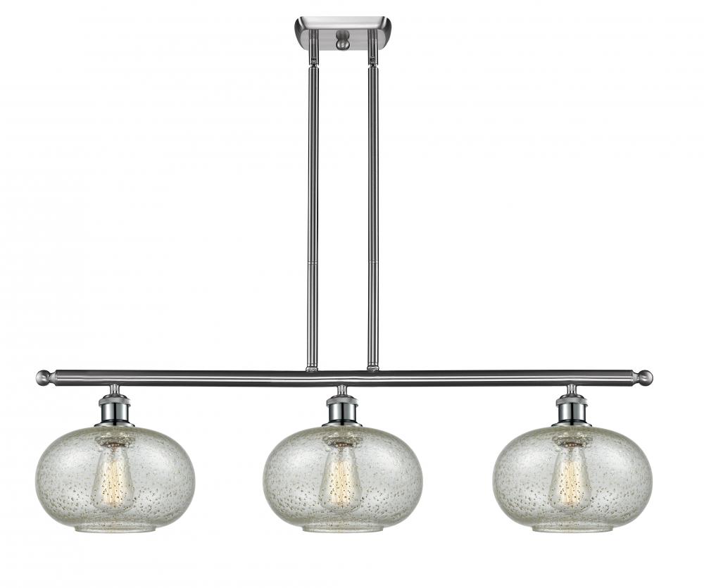 Gorham - 3 Light - 36 inch - Brushed Satin Nickel - Stem hung - Island Light