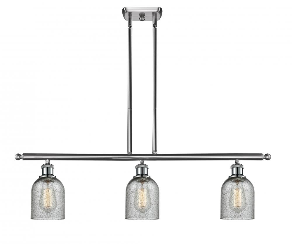 Caledonia - 3 Light - 36 inch - Brushed Satin Nickel - Stem hung - Island Light