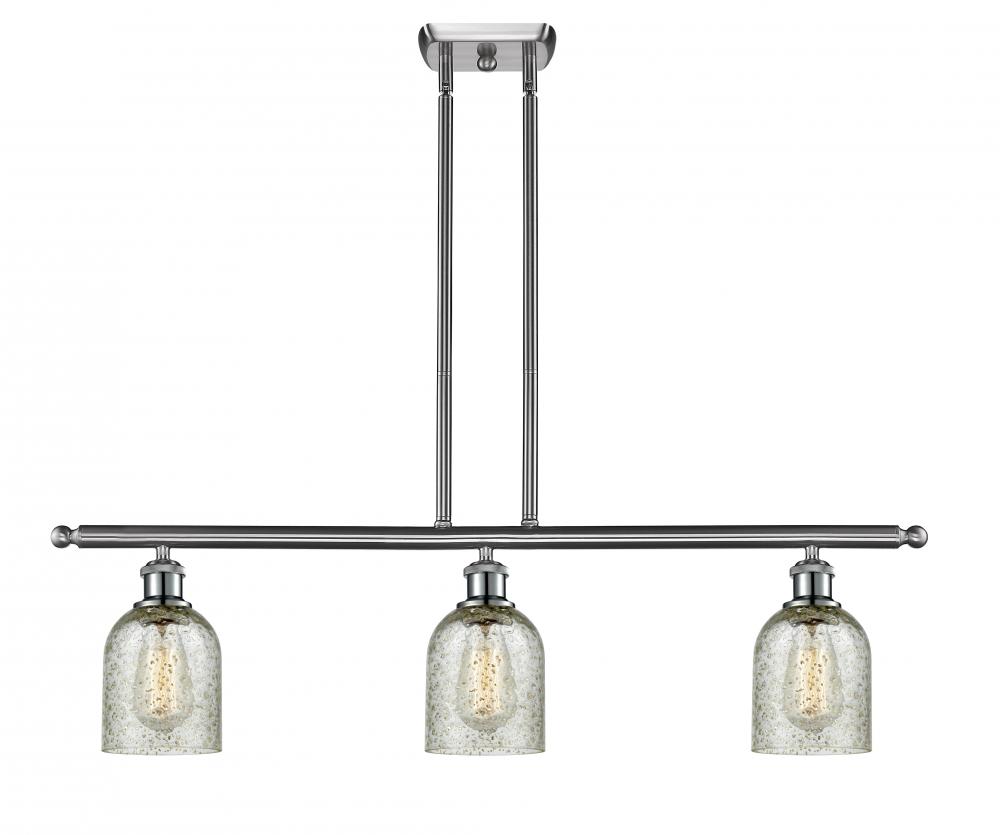 Caledonia - 3 Light - 36 inch - Brushed Satin Nickel - Stem hung - Island Light