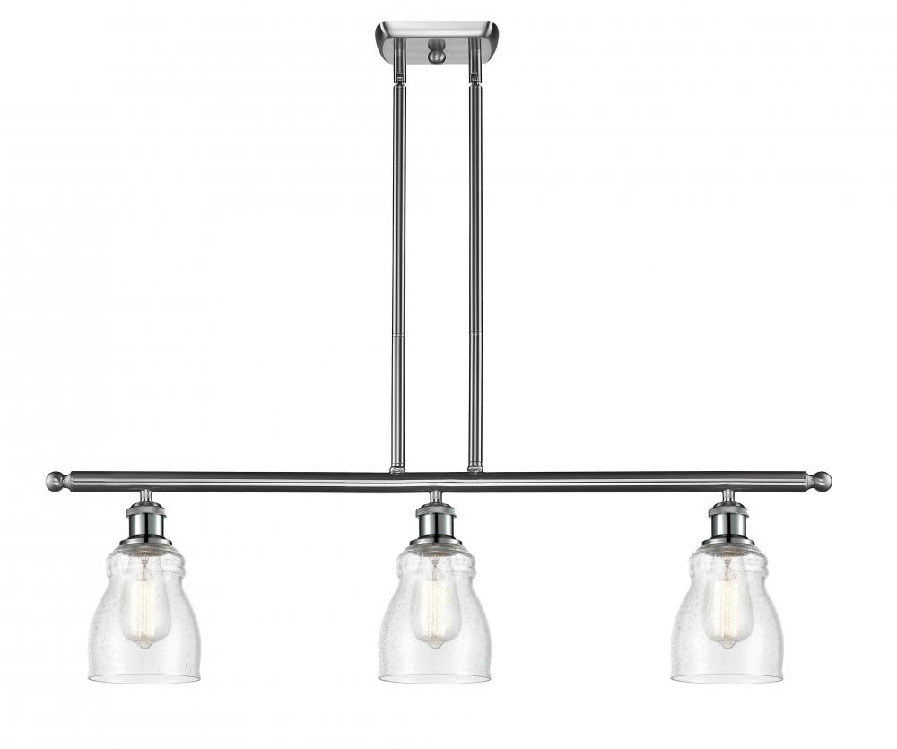 Ellery - 3 Light - 36 inch - Brushed Satin Nickel - Stem hung - Island Light