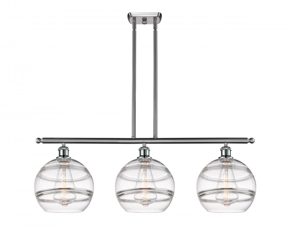 Rochester - 3 Light - 37 inch - Brushed Satin Nickel - Stem hung - Island Light