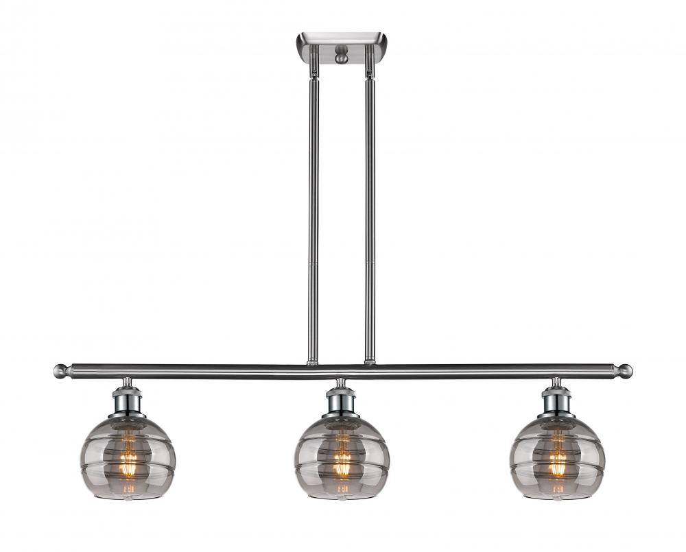 Rochester - 3 Light - 36 inch - Brushed Satin Nickel - Stem hung - Island Light