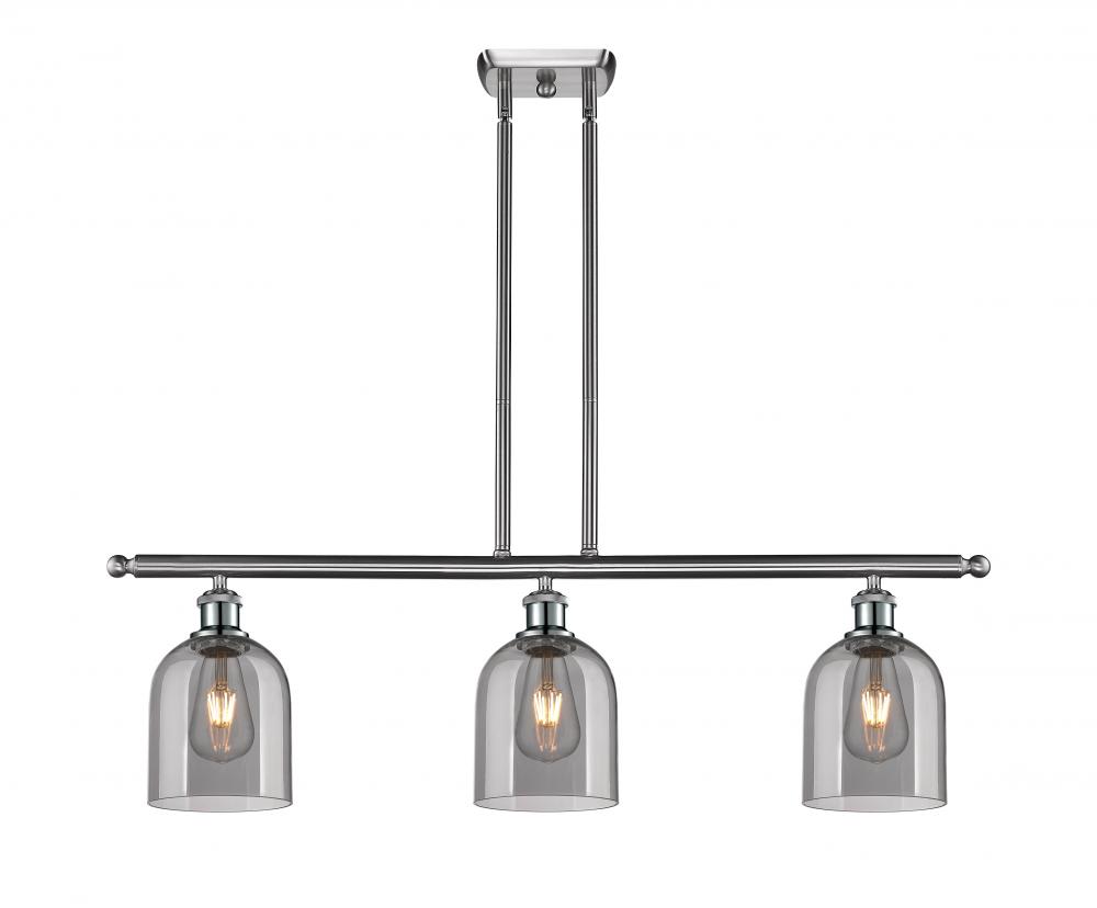 Bella - 3 Light - 36 inch - Brushed Satin Nickel - Stem hung - Island Light