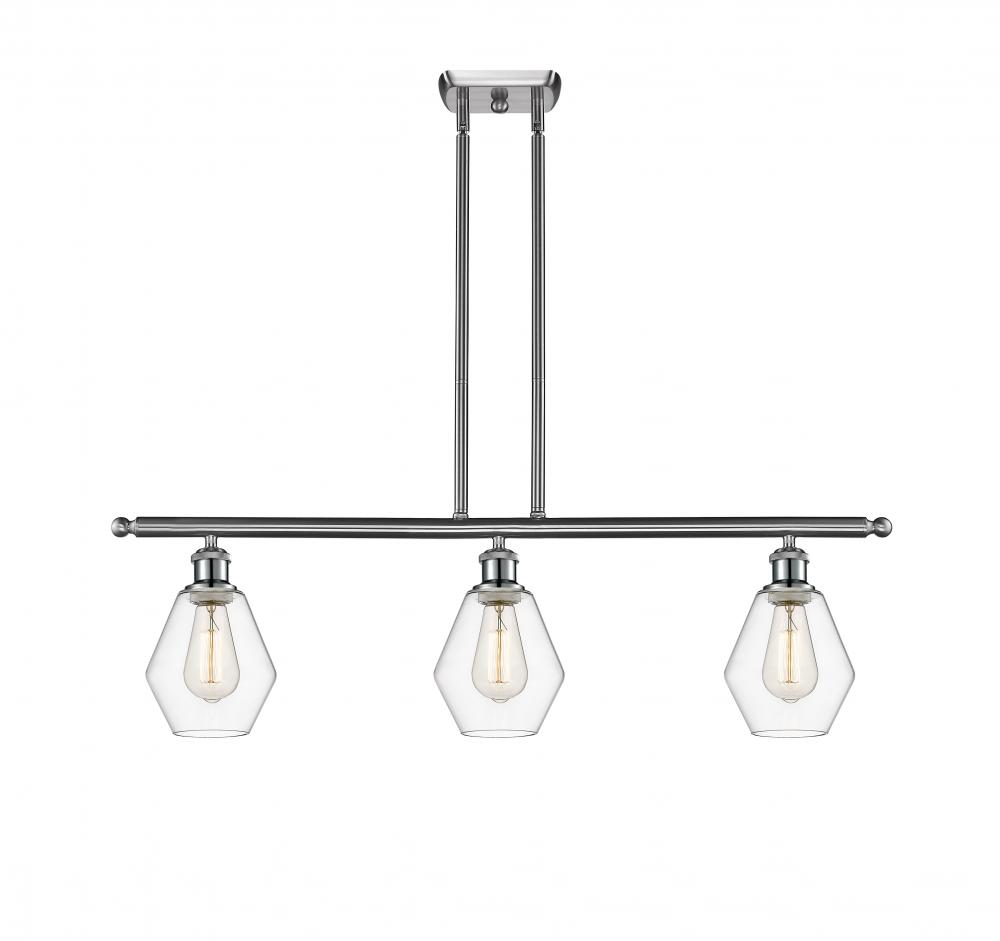 Cindyrella - 3 Light - 36 inch - Brushed Satin Nickel - Stem hung - Island Light