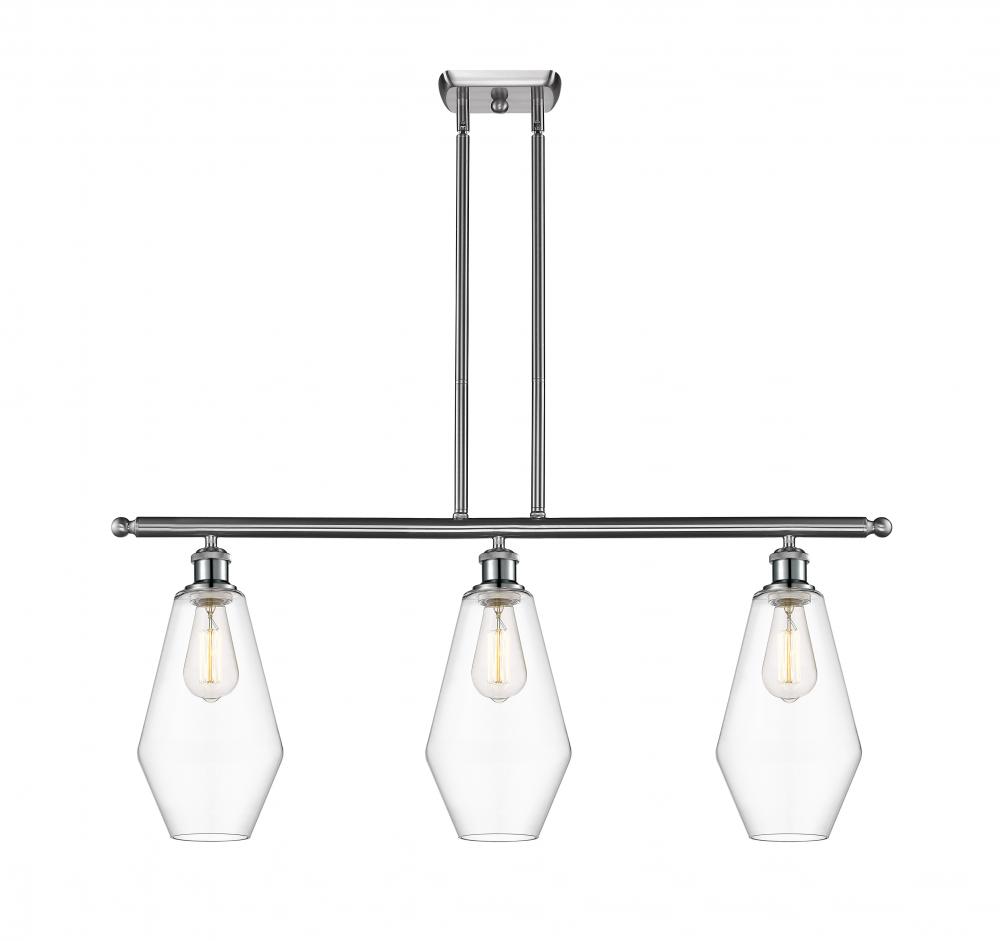 Cindyrella - 3 Light - 36 inch - Brushed Satin Nickel - Stem hung - Island Light