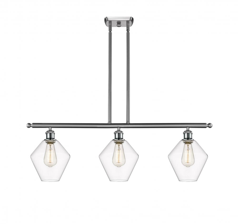 Cindyrella - 3 Light - 36 inch - Brushed Satin Nickel - Stem hung - Island Light