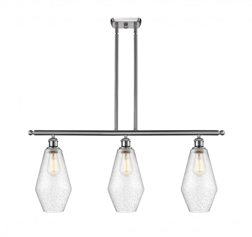Cindyrella - 3 Light - 36 inch - Brushed Satin Nickel - Stem hung - Island Light