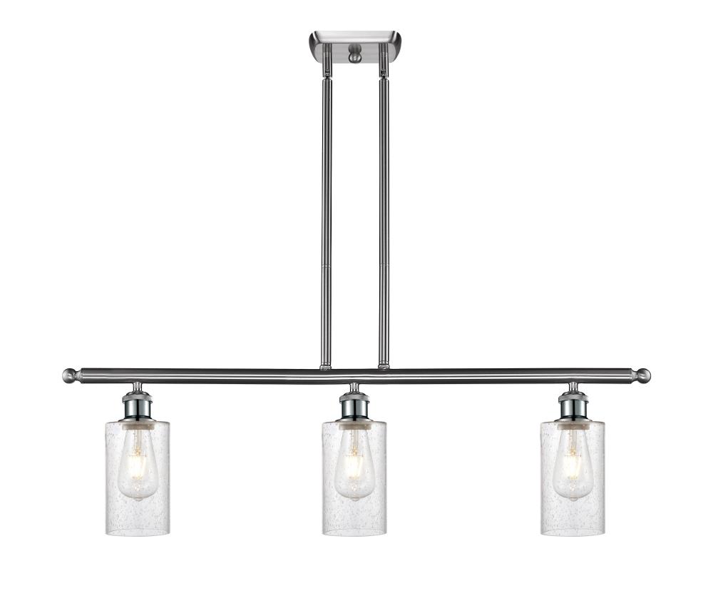 Clymer - 3 Light - 36 inch - Brushed Satin Nickel - Stem hung - Island Light